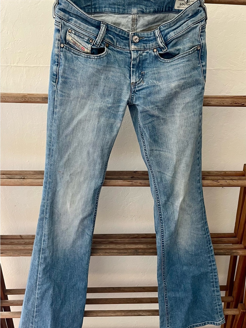 2000’s Diesel ‘Louvely’ Low Rise, Bootcut, Light Wash Flared Jeans